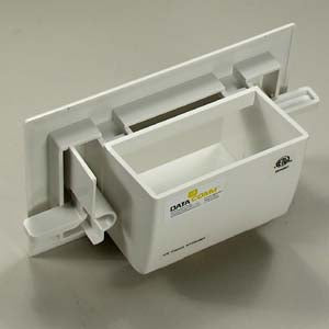 Easy Mount Recessed Low Voltage Cable Plate, White