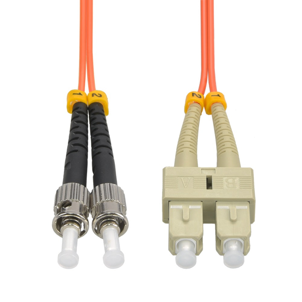 5m ST/UPC-SC/UPC OM1 Multimode Duplex Fiber Optic Patch Cable