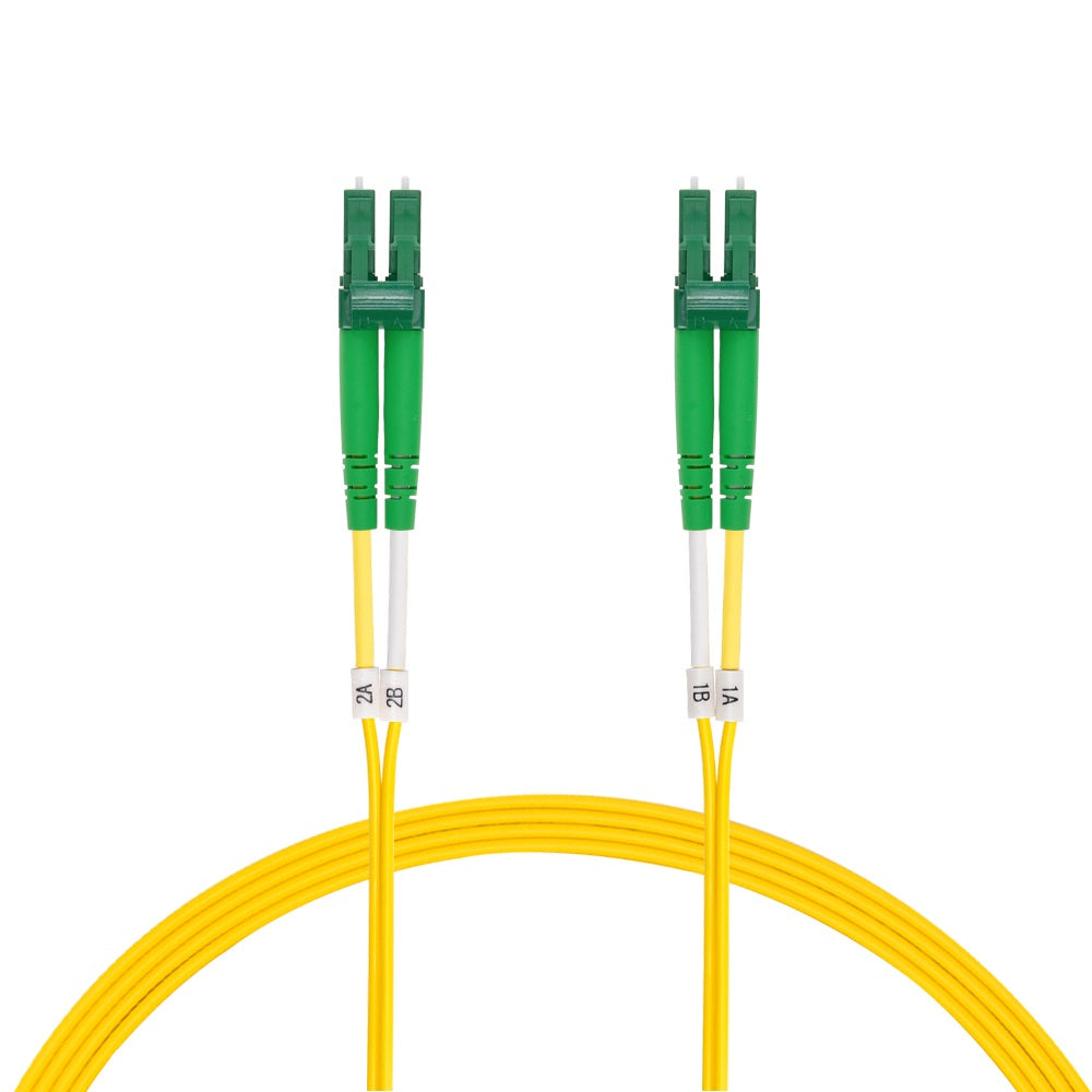 2m LC/APC LC/APC Singlemode Duplex OFNR 2.0mm Fiber Optic Patch Cable