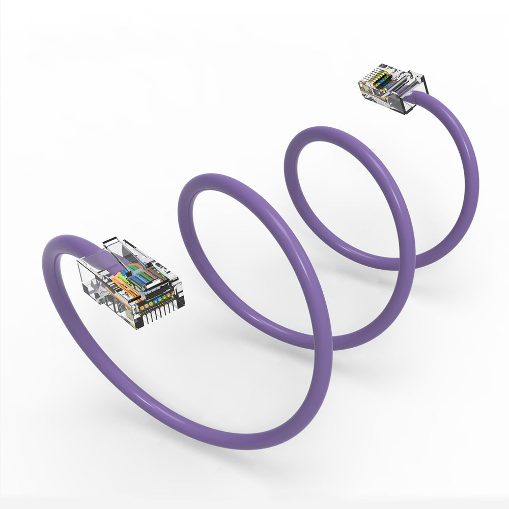 Cat.6 UTP Non-Booted Cables PURPLE