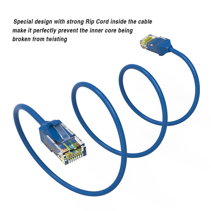 Cat.6 UTP Slim Cables 28AWG BLUE