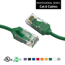 Cat.6 UTP Slim Cables 28AWG GREEN