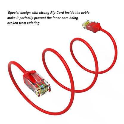 Cat.6 UTP Slim Cables 28AWG RED