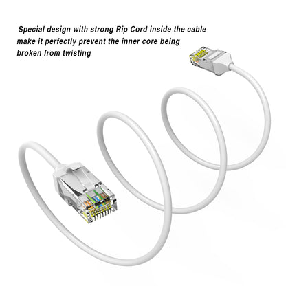 Cat.6 UTP Slim Cables 28AWG WHITE