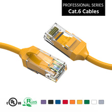 Cat.6 UTP Slim Cables 28AWG YELLOW