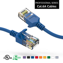 Cat.6A Slim Cables 28AWG BLUE