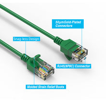 Cat.6A Slim Cables 28AWG GREEN