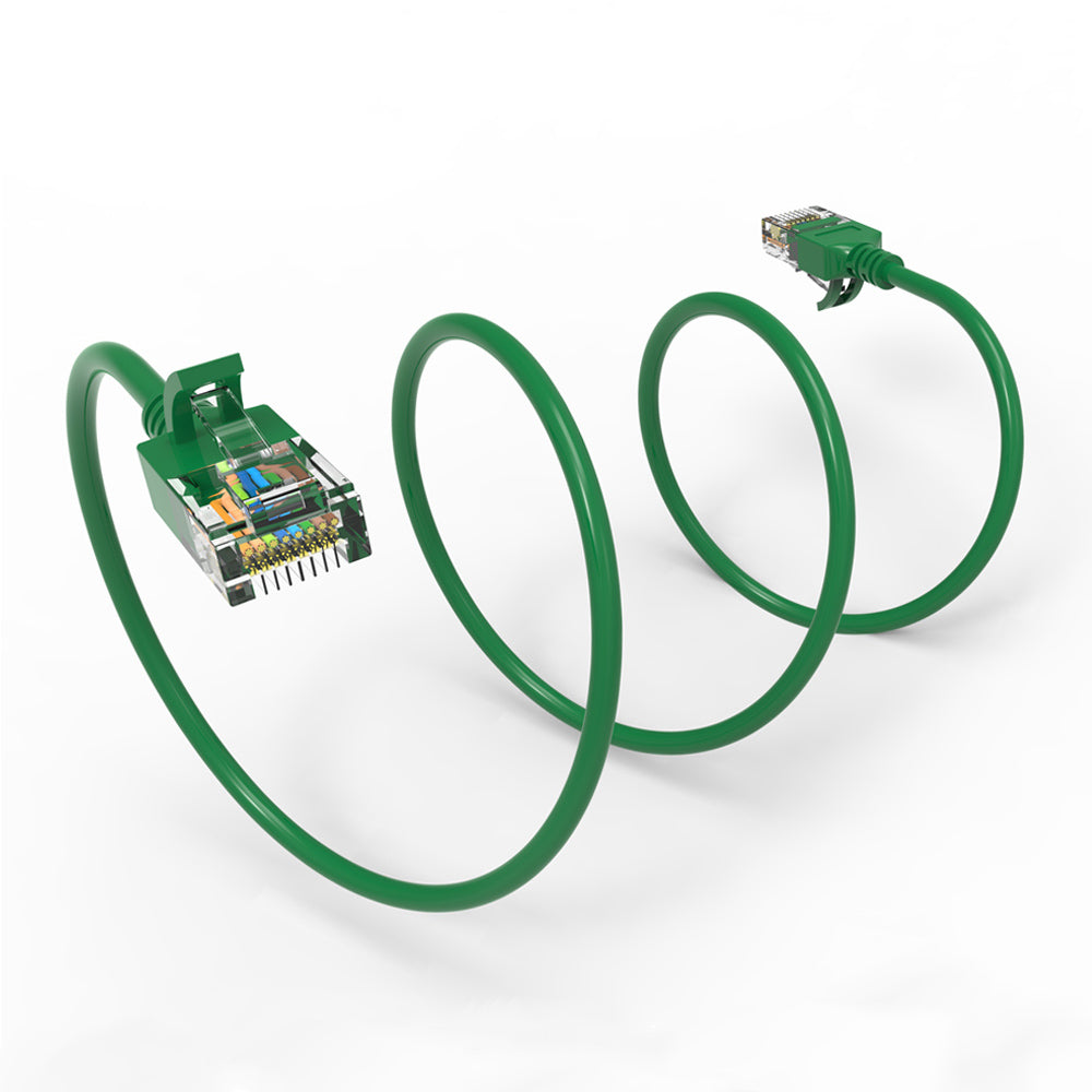 Cat.6A Slim Cables 28AWG GREEN
