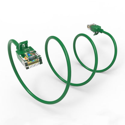 Cat.6A Slim Cables 28AWG GREEN