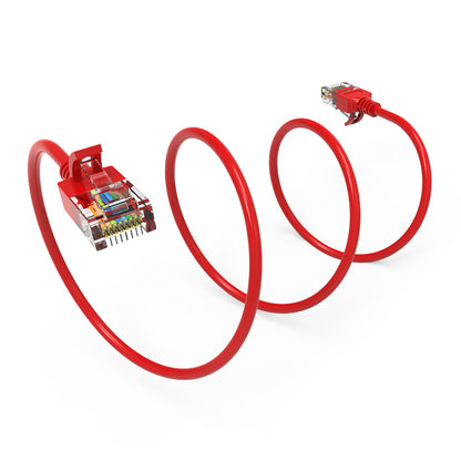 Cat.6A Slim Cables 28AWG RED