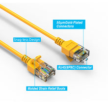 Cat.6A Slim Cables 28AWG YELLOW