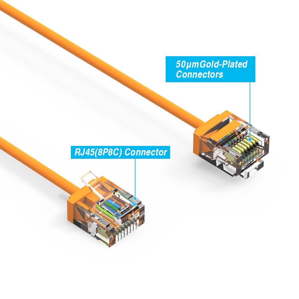 Cat.6A Super-Slim Cables 32AWG ORANGE