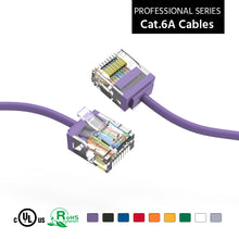 Cat.6A Super-Slim Cables 32AWG PURPLE