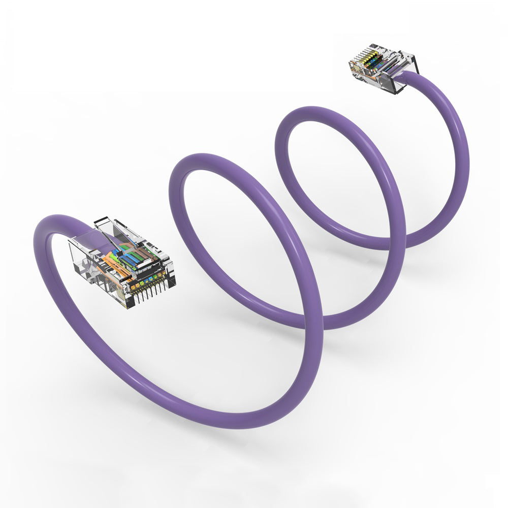 Cat.5E UTP Non-Booted Cables PURPLE