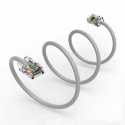 9Ft Cat.5E CMR Non-Boot Patch Cable Gray