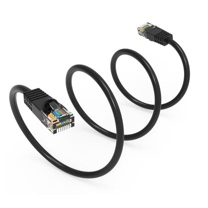 Cat.5E UTP Booted Cables BLACK
