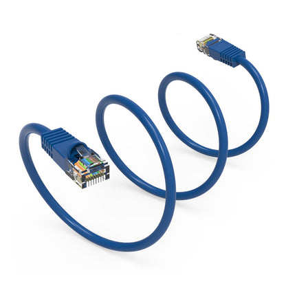 Cat.5E UTP Booted Cables BLUE