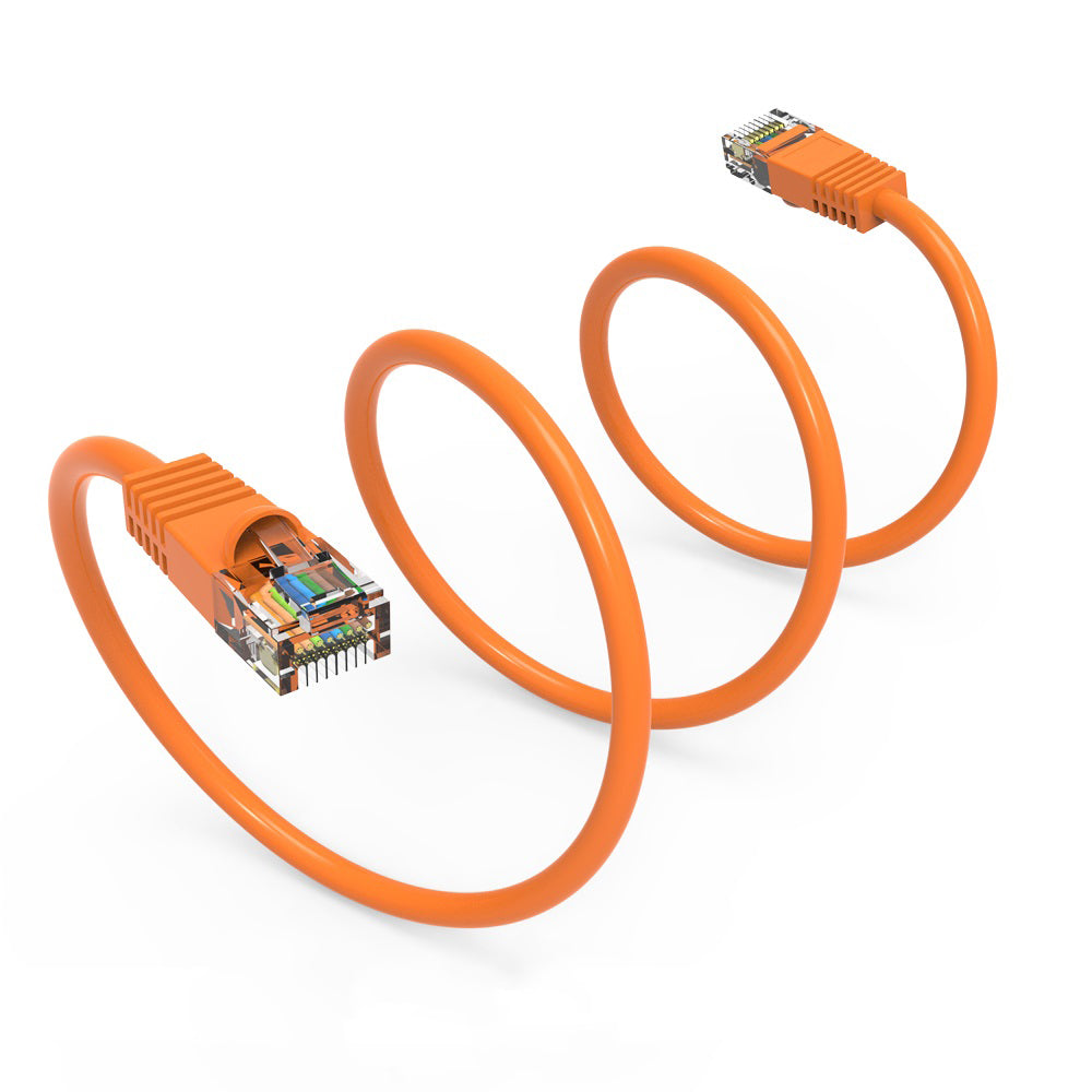 Cat.5E UTP Booted Cables ORANGE