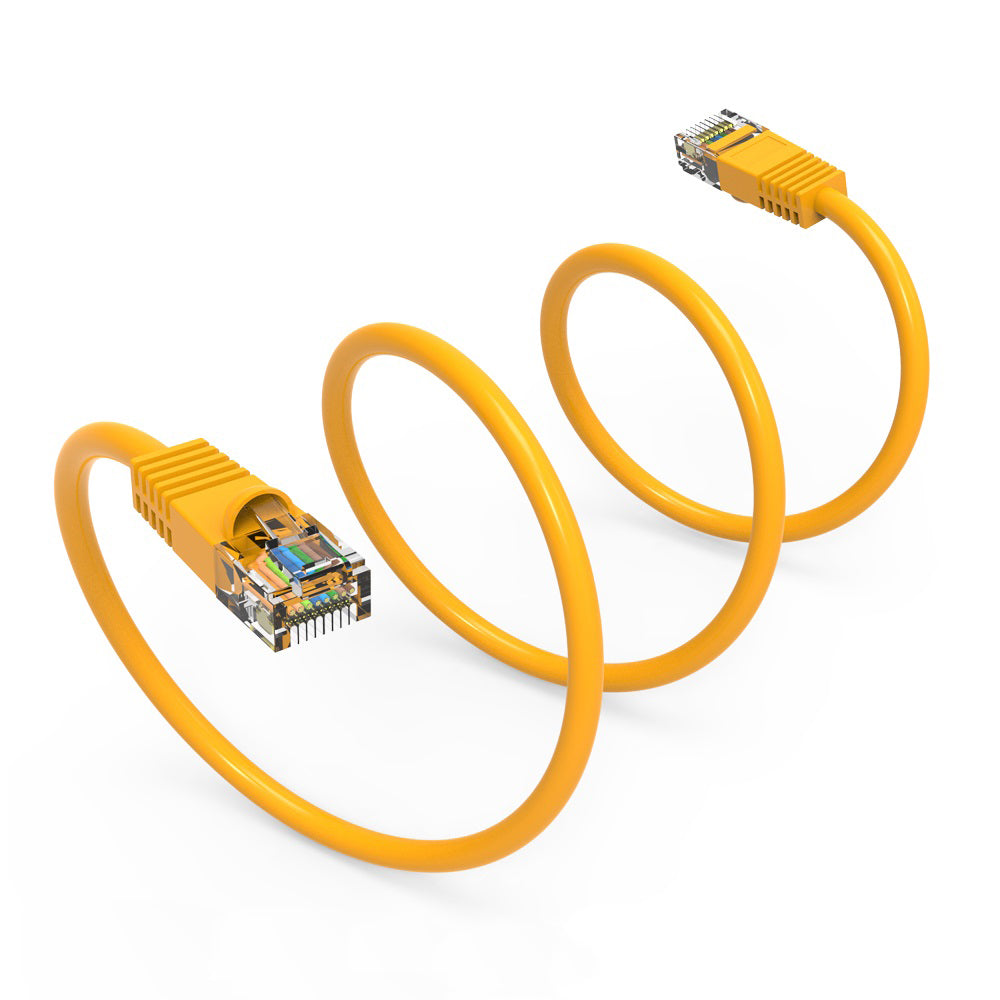Cat.5E UTP Booted Cables YELLOW