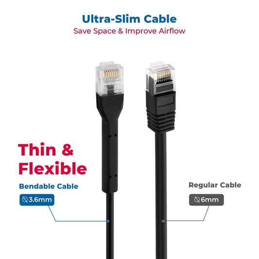 CAT6A BENDABLE BLACK