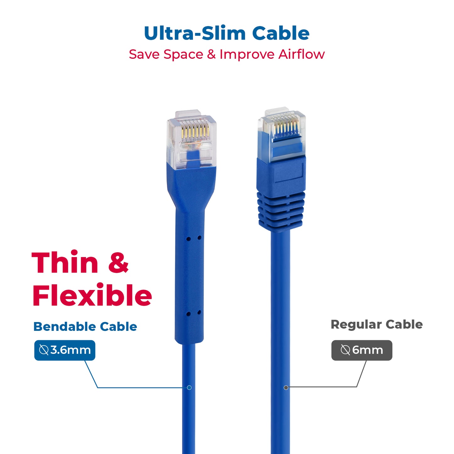CAT6A BENDABLE BLUE