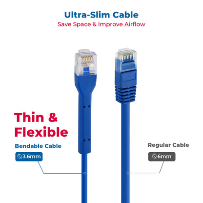 CAT6A BENDABLE BLUE
