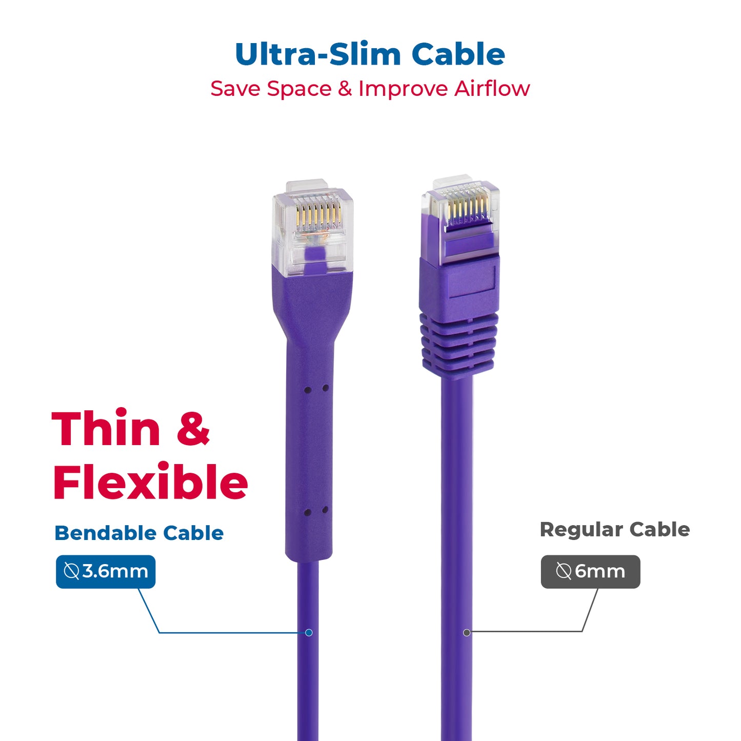 CAT6A BENDABLE PURPLE