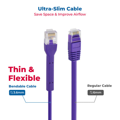 CAT6A BENDABLE PURPLE