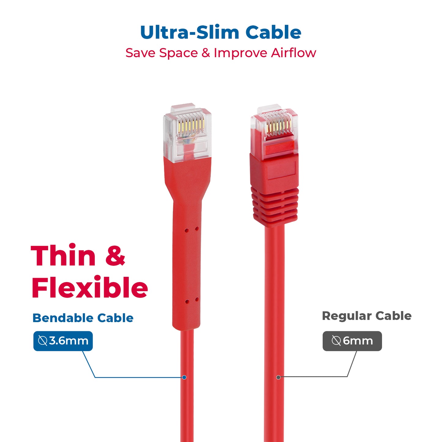CAT6A BENDABLE RED
