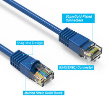 Cat.6 UTP Booted Cables BLUE
