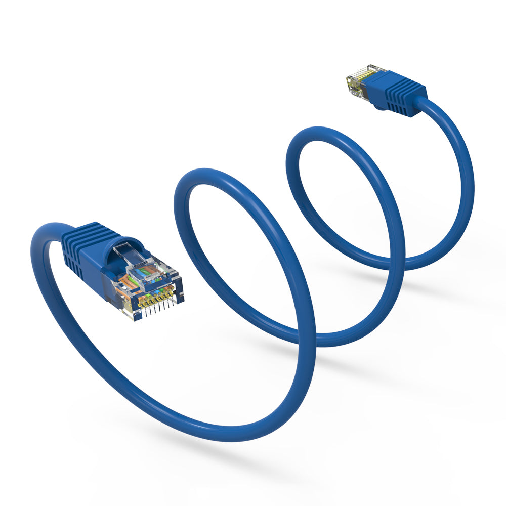 Cat.6 UTP Booted Cables BLUE