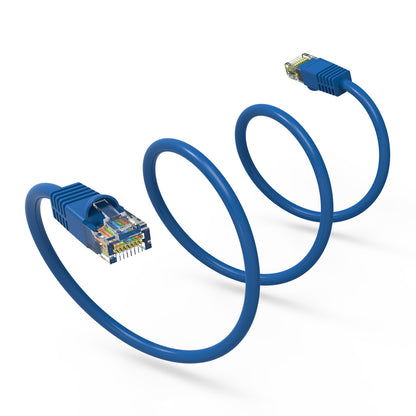 Cat.6 UTP Booted Cables BLUE
