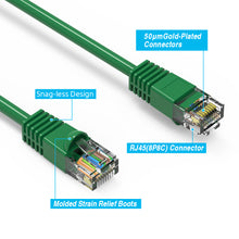 Cat.6 UTP Booted Cables GREEN