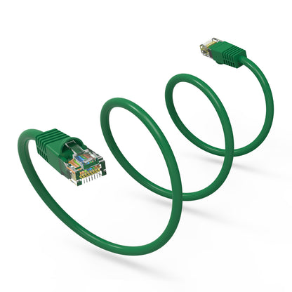 Cat.6 UTP Booted Cables GREEN