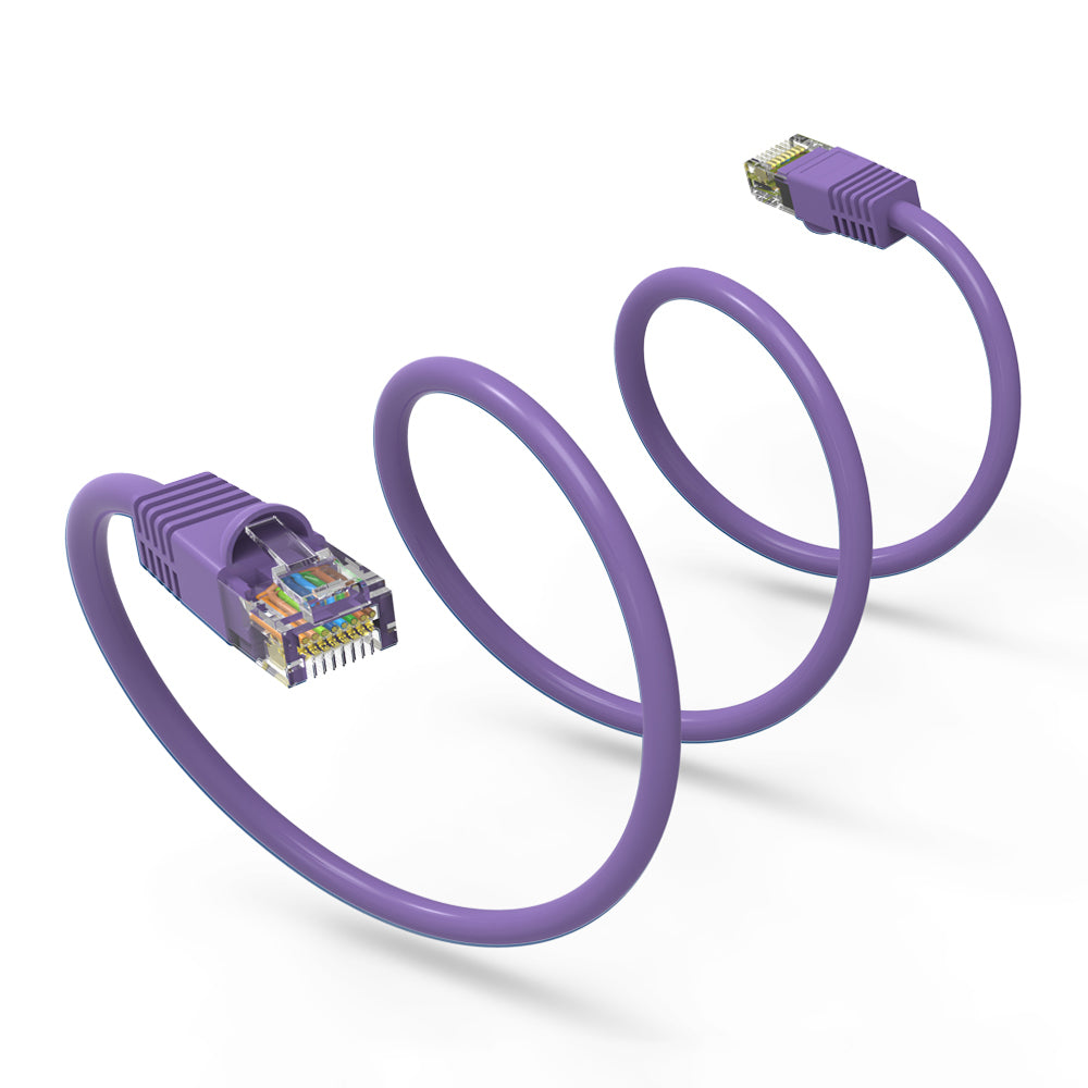 Cat.6 UTP Booted Cables PURPLE