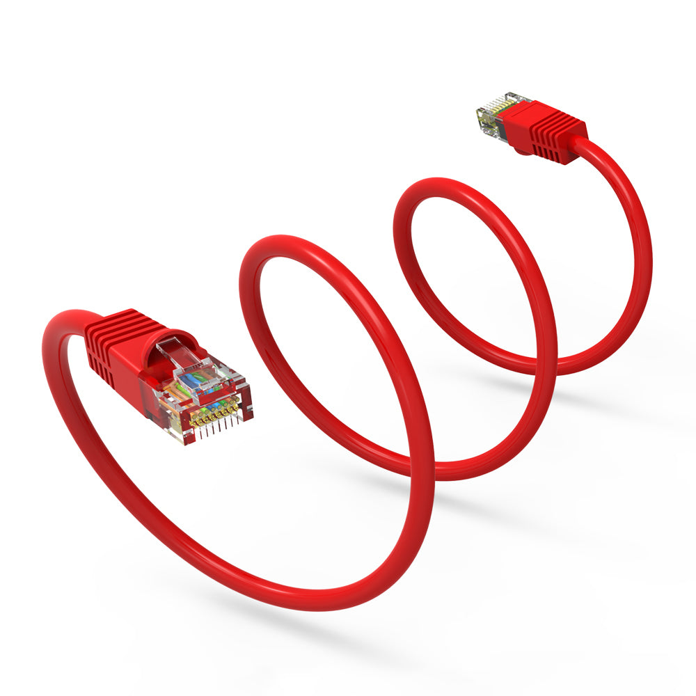 Cat.6 UTP Booted Cables RED