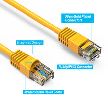 Cat.6 UTP Booted Cables YELLOW