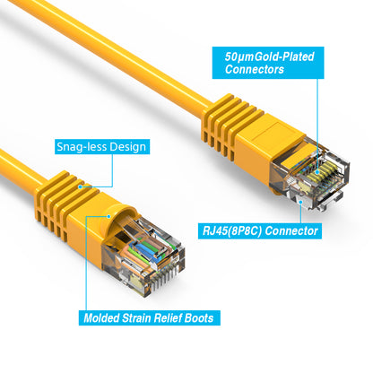 Cat.6 UTP Booted Cables YELLOW