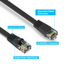 Cat6 Flat Cables BLACK