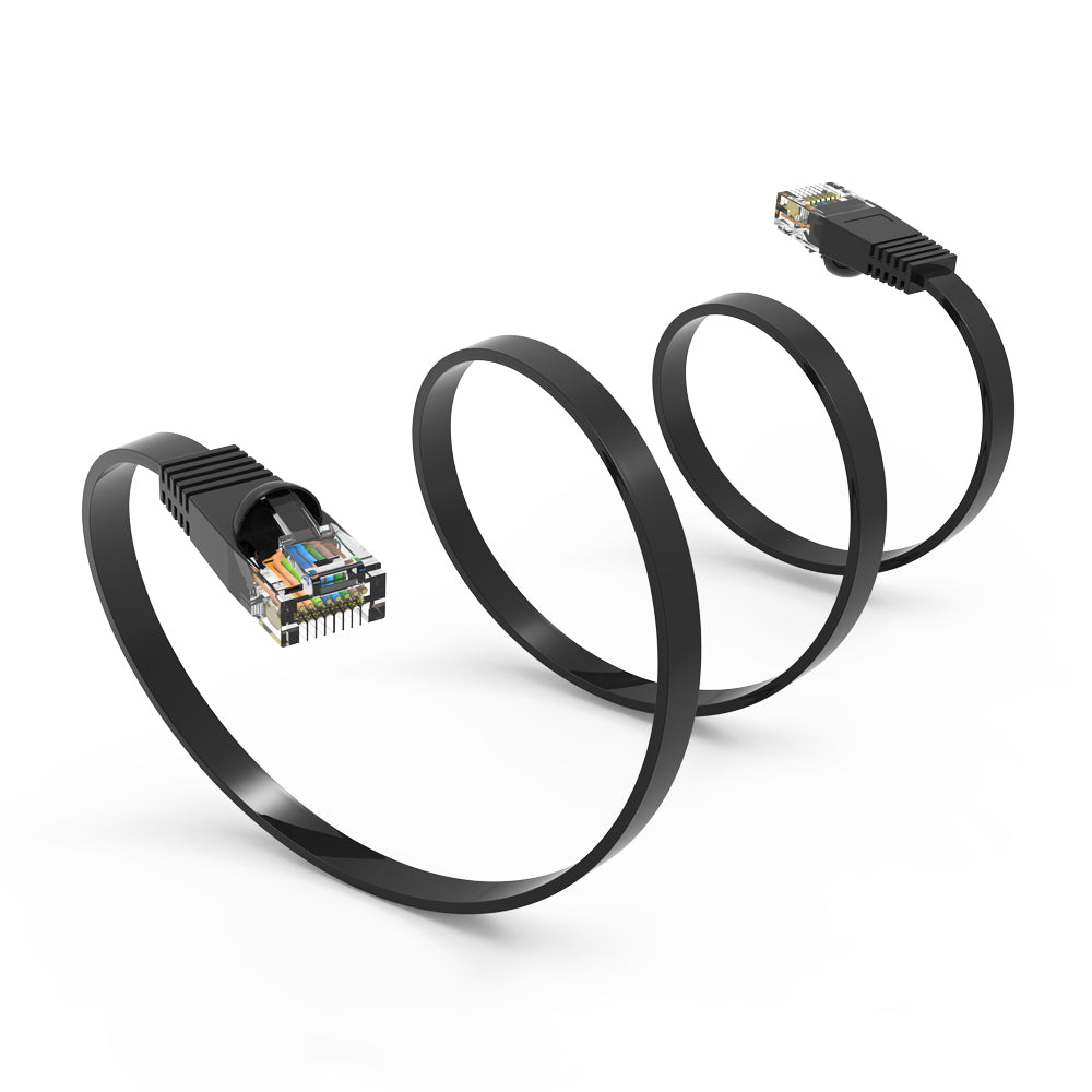 Cat6 Flat Cables BLACK