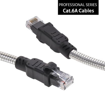 65FT CAT.6A Patch Cable Stainless Metal Armored Anti-Rodent 24AWG