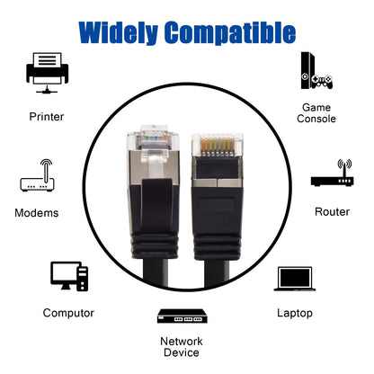 Cat6 U/FTP Flat Cables BLACK