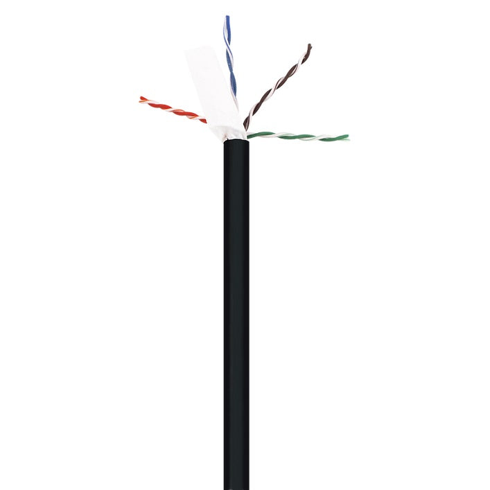 1000Ft Cat.6 UTP Direct Burial Outdoor Cable Black