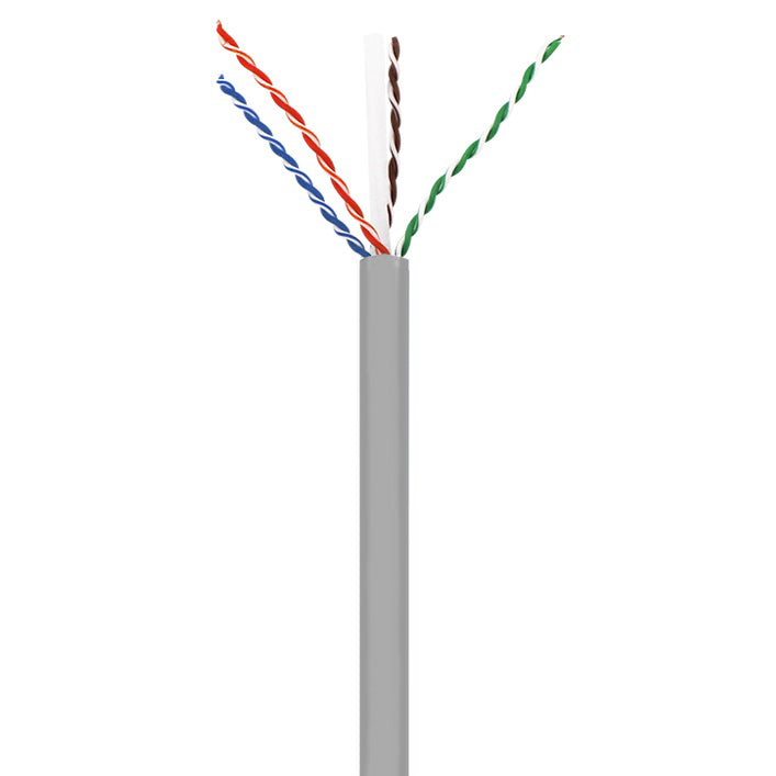 1000Ft Cat.6A 10G Solid Wire Bulk Cable Gray