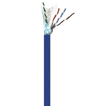 1000Ft Cat.6A Solid Shielded Cable Plenum Blue