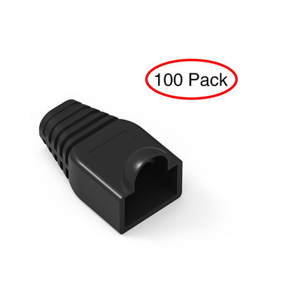 Color Boots for RJ45 Plug Black 100pk