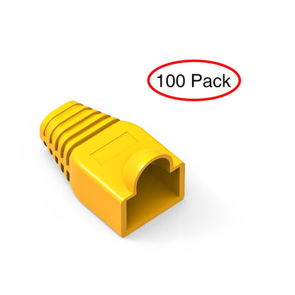 Color Boots for RJ45 Plug Yellow 100pk