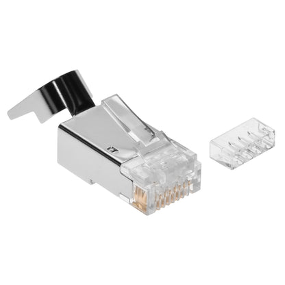 RJ45 Cat.6 Shielded Plug Solid 50Micron 1.5mm dia 3 Prong w/Inserter 100pk