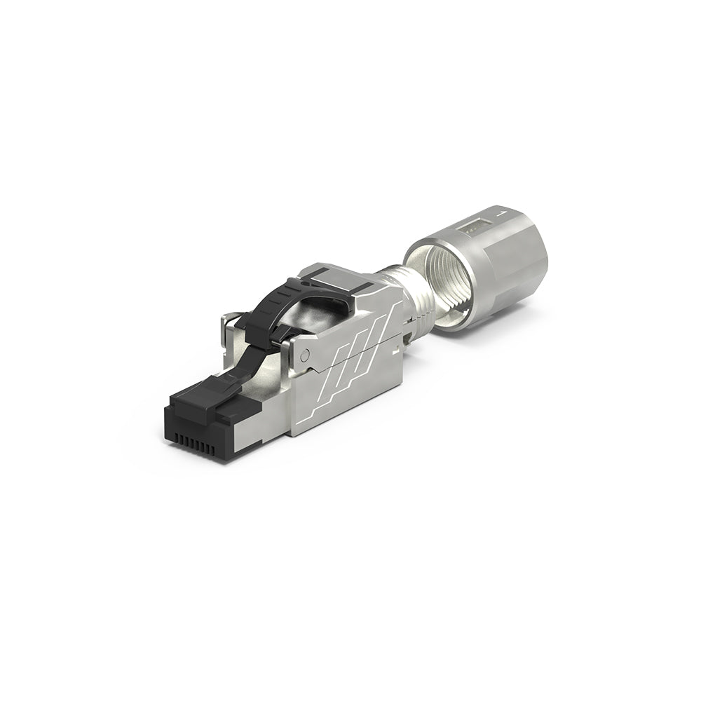 Cat.8 RJ45 Tool Free Shielded Plug (Single Piece)