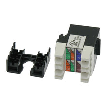 Cat.5E RJ45 110 Type 180° Keystone Jack Black